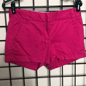 *3/$15 J. Crew Bright Pink Chino Shorts EUC Sz 0